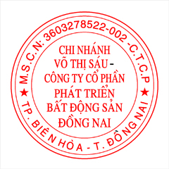Khắc con dấu tròn chi nhánh công ty cổ phần